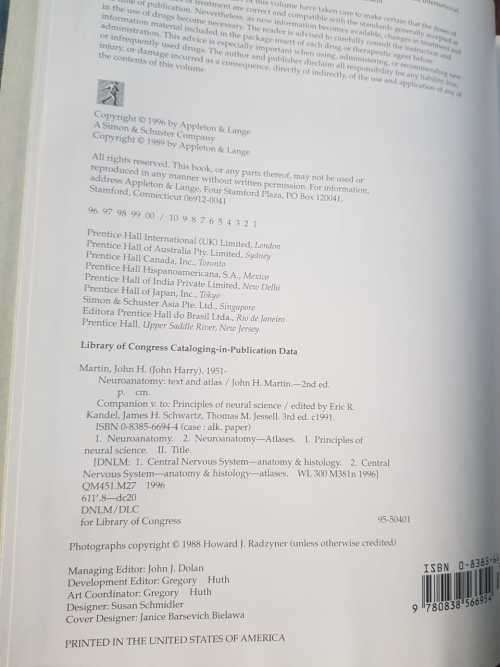 Neuroanatomy by John H. Martin Text and atlas