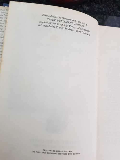Seven Years in Tibet AND Tibet is my Country, First Editions
