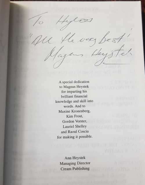 Magnus Heystek, World of Money, Signed Copy!  First Edition