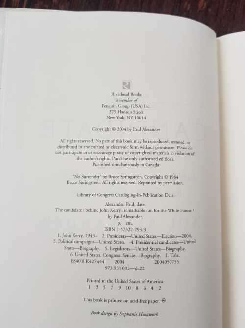 The Candidate, First Edition by Paul Alexander