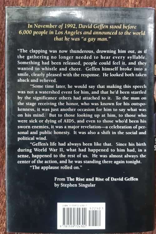 David Geffen, The Rise and Fall, First Edition by Stephen Singular