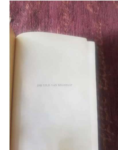 Die Uile Van Kranskop, First Editions  Die Uile Van Kranskop deur Cor. Diks