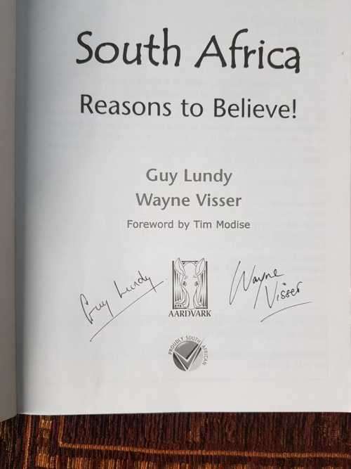South Africa, Reasons to Believe, Signed copy ! AND Out of Bounds, First Editions