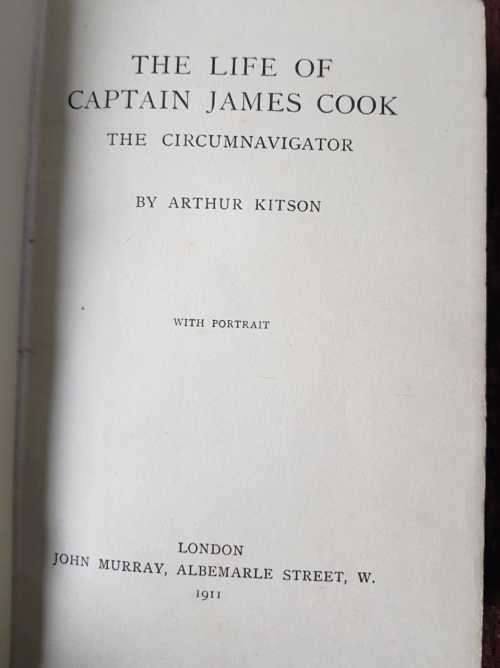 The Life of Captain James Cook including framed Boston Tea Party vintage print and 1911   second edi