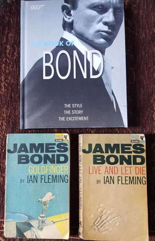 The book of Bond and Goldfinger and Live and Let Die, by Ian Fleming James Bond