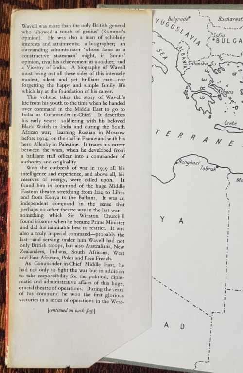 Wavell, First Edition   Wavell, Scholar and Soldier by John Connell.