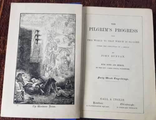The Pilgrims Progress, by John Bunyan. Circa 1890, rare copy