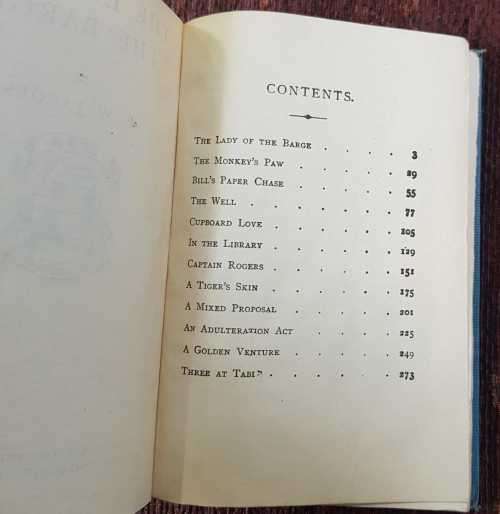 The Lady of the Barge, First Edition by W. W. Jacobs