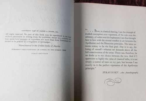 The Borzoi book of Ballets, First Edition by Grace Robert