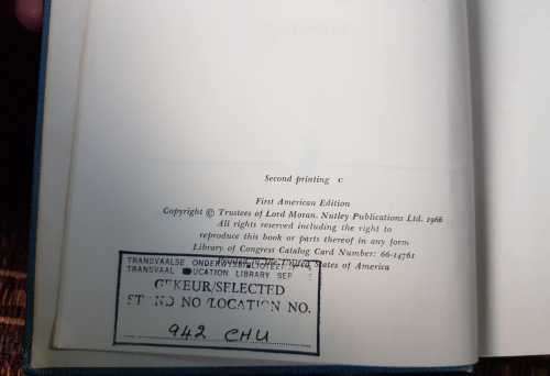 Churchill Taken from the Diaries of Lord Moran 1966