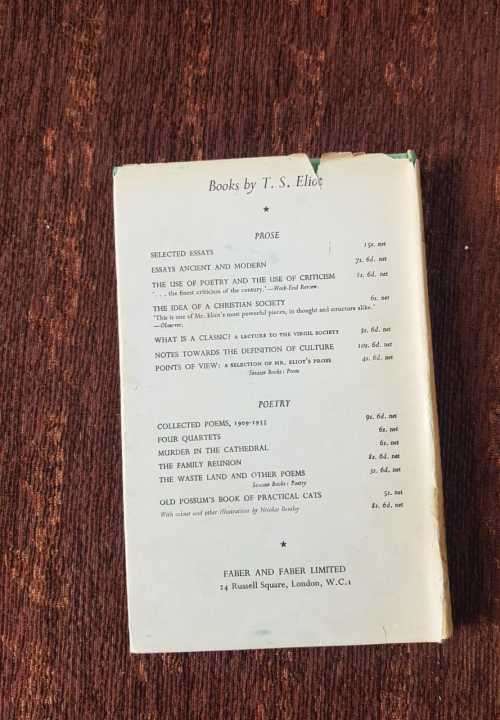 The Cocktail Party, First Edition by T. S. Eliot, A comedy. RARE COPY !