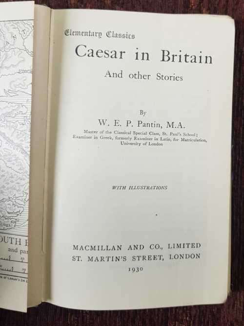 Caesar in Britain and other stories, by W. E. P. Pantin  1930
