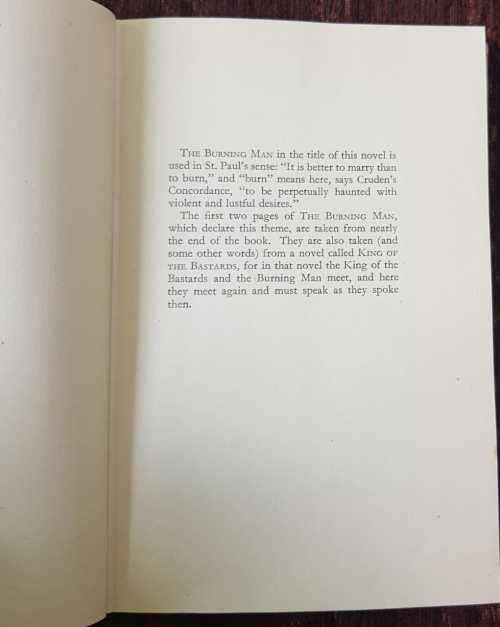 Sarah Gertrude Millin, First Edition. Sarah Gertrude Millin, The Burning Man