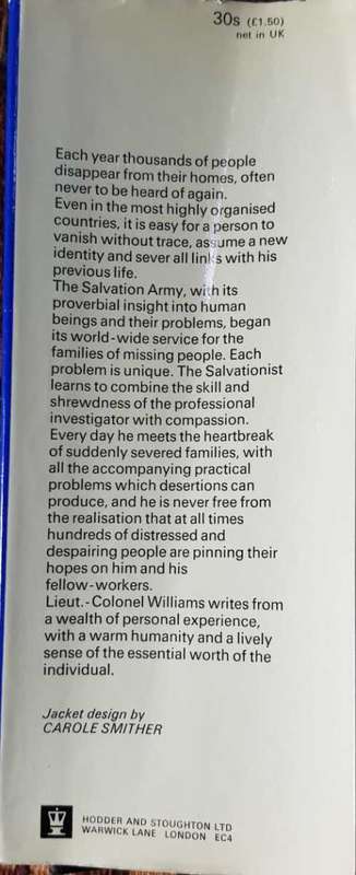 The Salvation Army, First Edition Missing, The inside story of The Salvation Armys missing persons