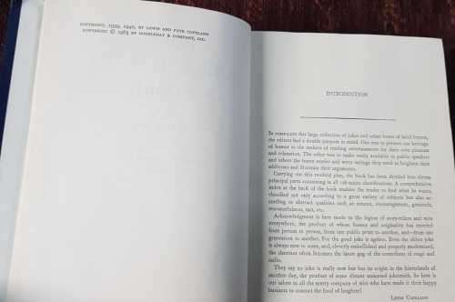 10 000 Jokes, Toasts & Stories, First Edition by Lewis and Faye Copeland