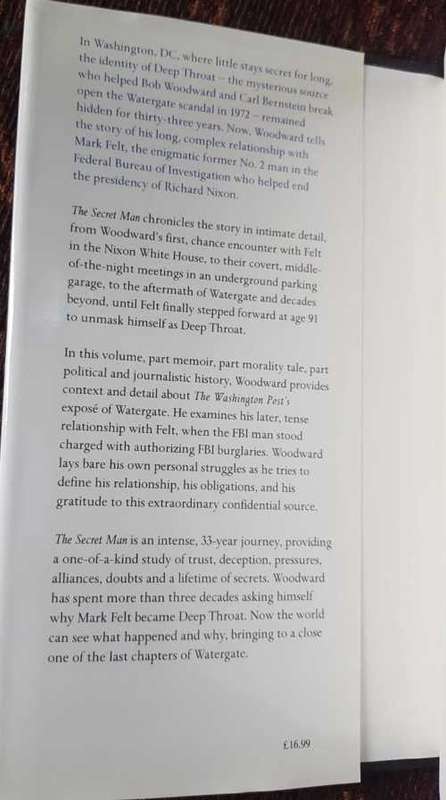 The Secret Man by Bob Woodward The story of Watergates deep throat