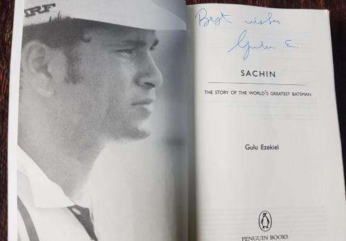 Sachin, Signed Copy ! The story of the Worlds greatest batsman by Gulu Ezekiel.
