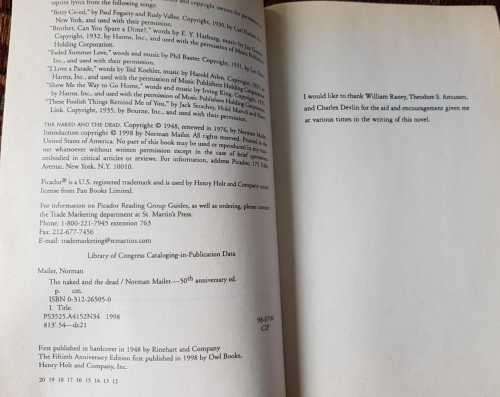 World War II / WWII / WW2 / marines/ Norman Mailer - The Naked and the Dead