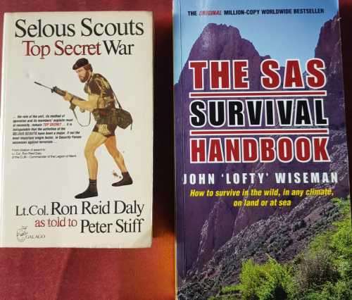 Selous Scouts   War, Top Secret War AND The SAS Survival Guide.