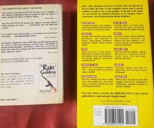 Selous Scouts   War, Top Secret War AND The SAS Survival Guide.
