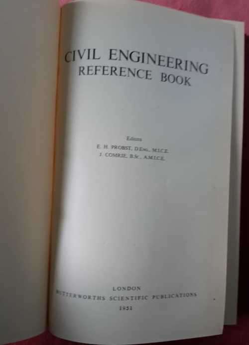 Civil Engineering Reference Book by Probst and Comrie