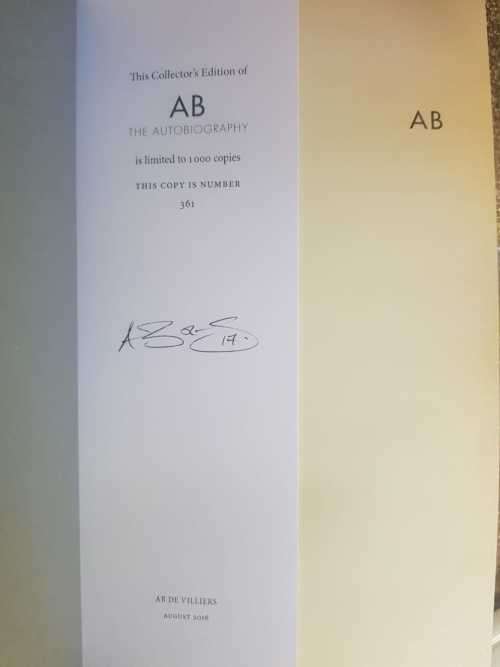 CRICKET Rare Signed AB de Villiers cricket
