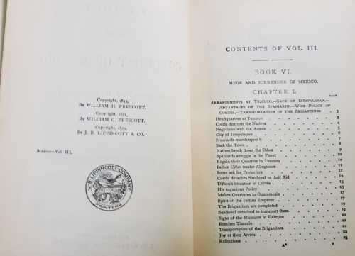 Rare ! Prescotts Conquest of Mexico (1873 First Edition) Vol I, II and III by John Poster Kirk