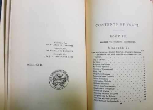 Rare ! Prescotts Conquest of Mexico (1873 First Edition) Vol I, II and III by John Poster Kirk