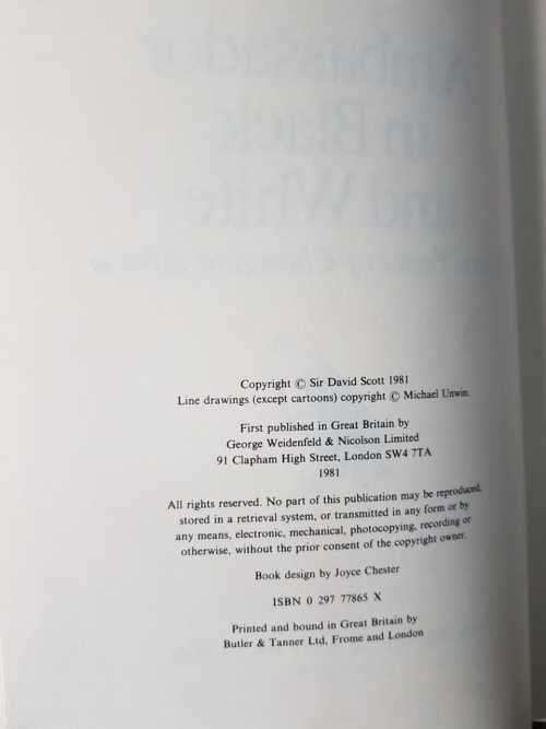 Ambassador in Black and White and DVD Plot for Peace