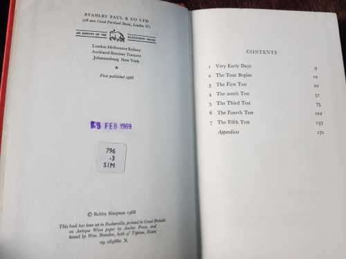 Cricket, set of four classic cricket books