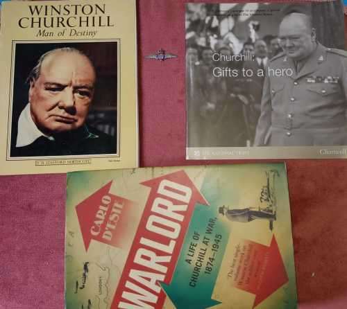 Churchill, man of Destiny, Gifts to a Hero, Warlord , RAF Pilot badge, set of four includ