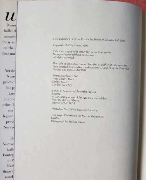 Nureyev, The Public and Private Lives of Rudolph Nureyev by Otis Stuart