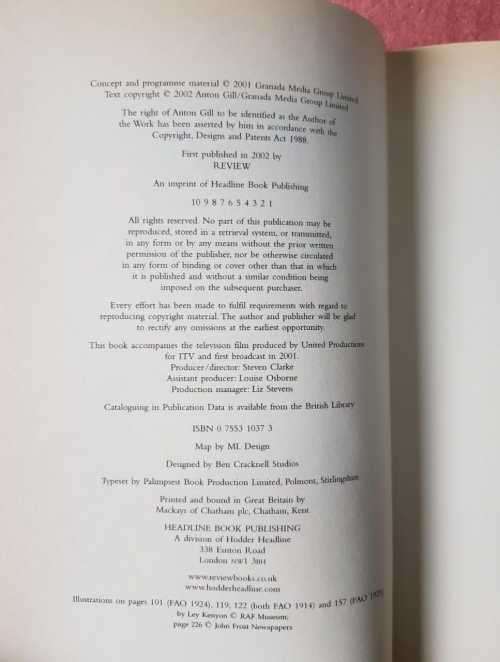 Great Escape, First Edition by Anthony Gill