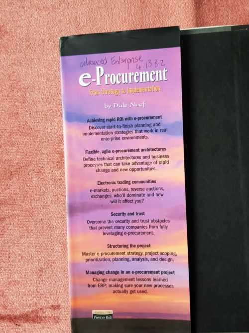 e-Procurement, from strategy to implementation Signed by Dale Neef.
