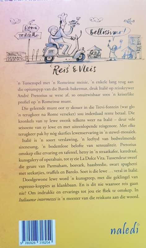 Afrikaans Italiaanse intermezzi - Reissketse SIGNED /GETEKEN Andre Pretorius eerste uitgawe