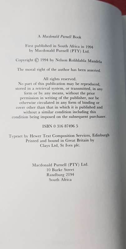 MANDELA FIRST EDITION