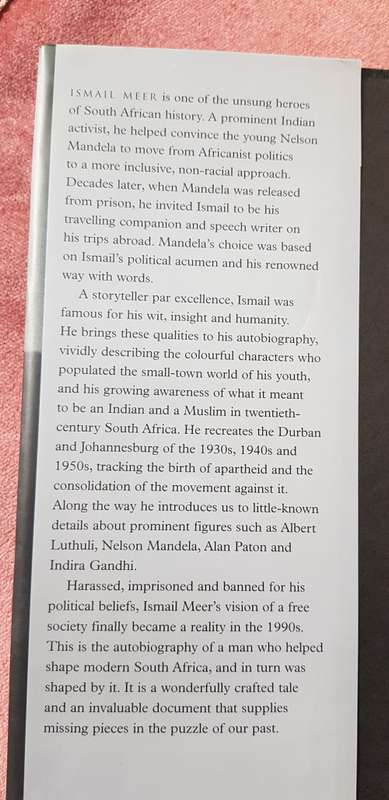 ISMAIL MEER A FORTUNATE MAN FIRST EDITION MANDELA FOREWORD