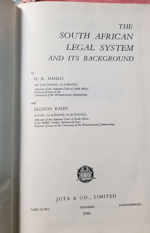 SOUTH AFRICAN LEGAL SYSTEM AND IT'S BACKGROUND