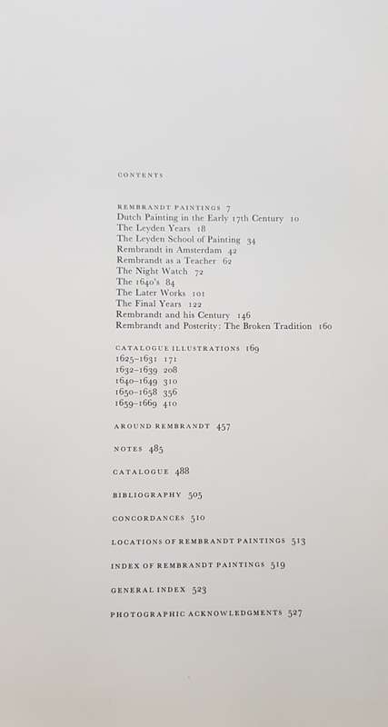 FIRST EDITION REMBRANDT HORST GERSON 527 PAGES COFFEE TABLE BOOK