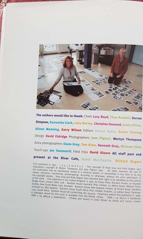 RIVER CAFE COOK BOOK ROSE GRAY RUTH ROGERS