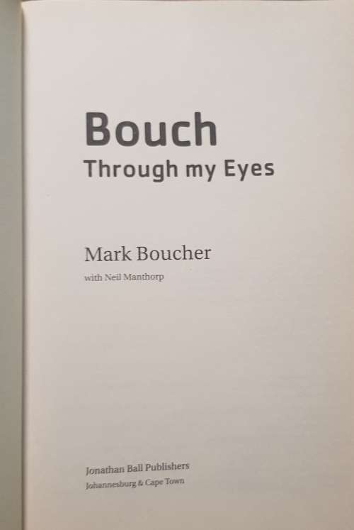CRICKET AB & BOUCH FIRST EDITIONS
