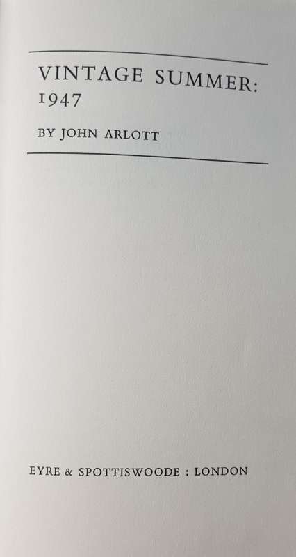 CRICKET in the Shadows VINCENT VAN DER BIJL   AND  Vintage Summer JOHN ARLOTT 1947
