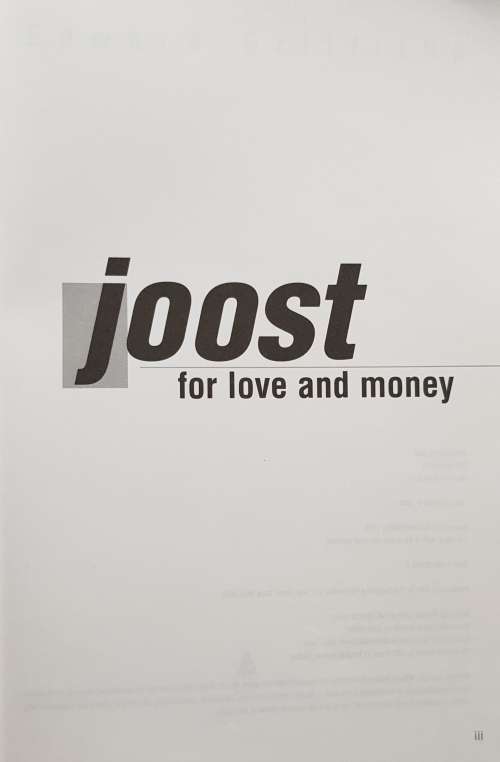 RUGBY JOOST AND AMOR SPRINGBOK JOOST VD WESTHIUZEN