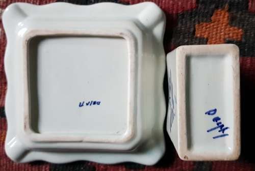 Vintage Delft Volendam Ashtray and cigarette holder