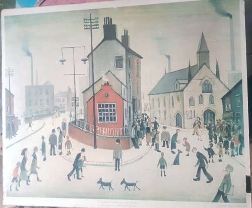 Lowry Fine Art Print  A Street In Clitheroe 1957 LOWRY VINTAGE PRINT