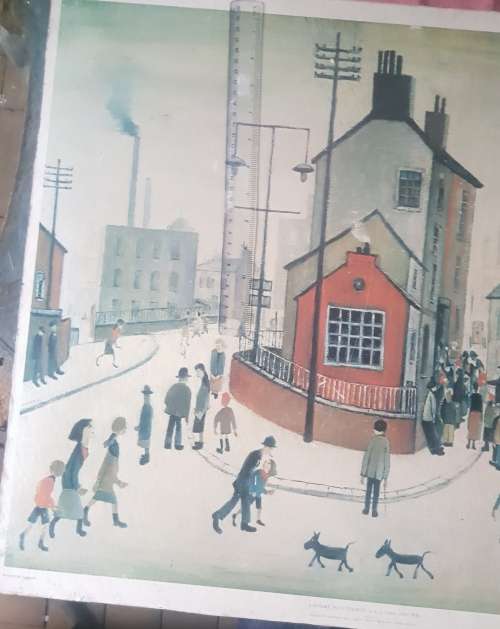 Lowry Fine Art Print  A Street In Clitheroe 1957 LOWRY VINTAGE PRINT