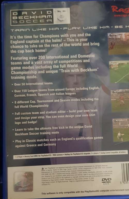DAVID BECKHAM SOCCER PLAYSTATION 2 PS2