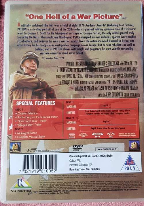 PATTON PRIVATE BENJAMIN WW2 DVD