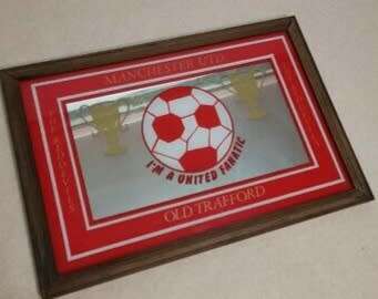 Manchester United Red Devils Framed Mirror - Old Trafford 1970s