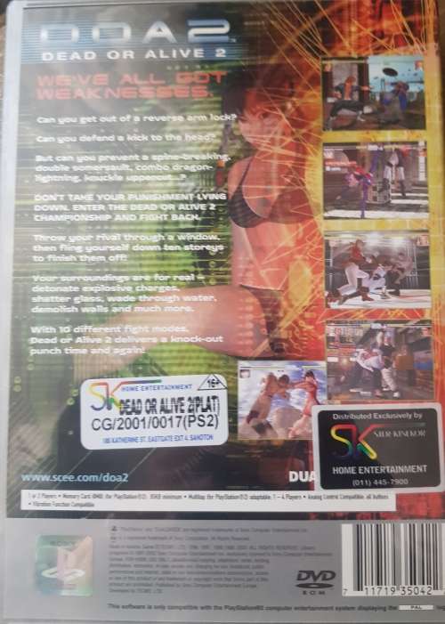 DEAD OR ALIVE 2 DOA2 PLAYSTATION PS2